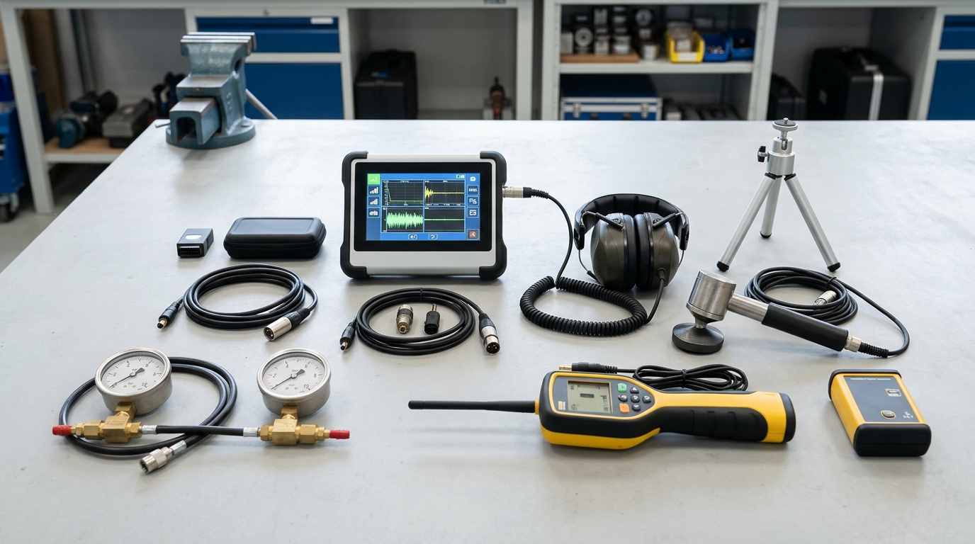 Electronic slab leak listening equipment for foundation diagnostics